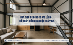 Nhà Thép Tiền Chế Có Gác Lửng – Giải Pháp Không Gian Hiệu Quả 2025