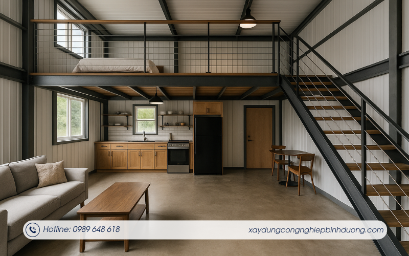 Nhà thép tiền chế có gác lửng là gì