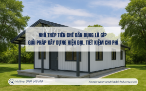 Nhà thép tiền chế dân dụng là gì Giải pháp xây dựng hiện đại, tiết kiệm chi phí