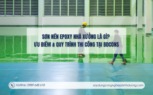 Sơn nền epoxy nhà xưởng là gì Ưu điểm & quy trình thi công tại BDCONS