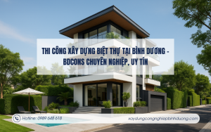 Thi công xây dựng biệt thự tại Bình Dương – BDCONS chuyên nghiệp, uy tín