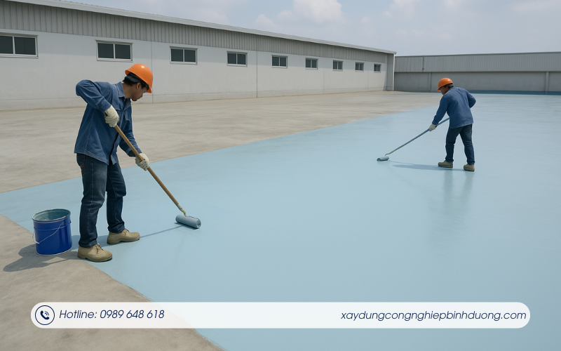 Vì sao cần thi công sơn chống thấm sàn mái nhà xưởng