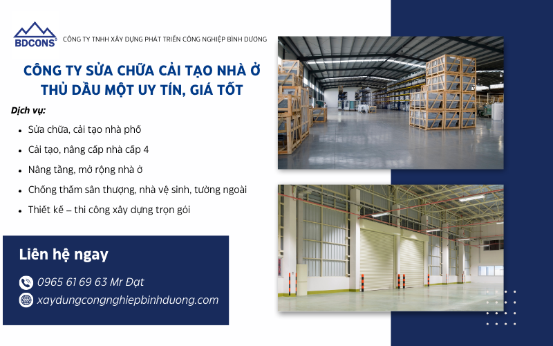 Công ty sửa chữa cải tạo nhà ở Thủ Dầu Một uy tín - BDCONS