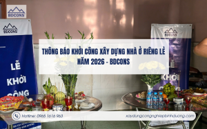 Thông báo khởi công xây dựng nhà ở riêng lẻ năm 2026 - BDCONS