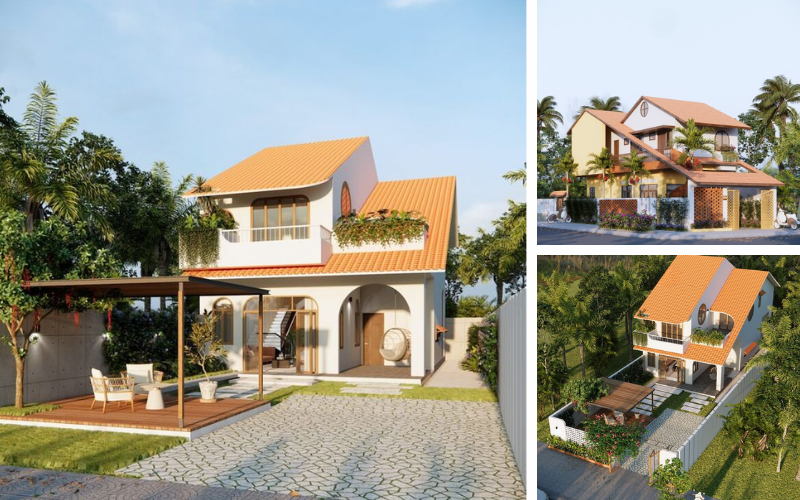 Mẫu nhà cấp 4 mái ngói sân vườn đẹp tại Bình Dương